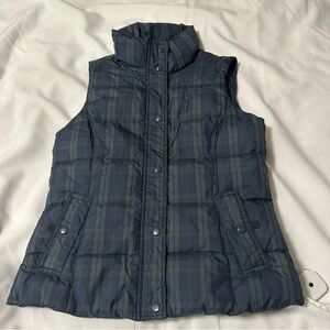 G.H. Bass & Co. Navy Plaid Puffer Vest